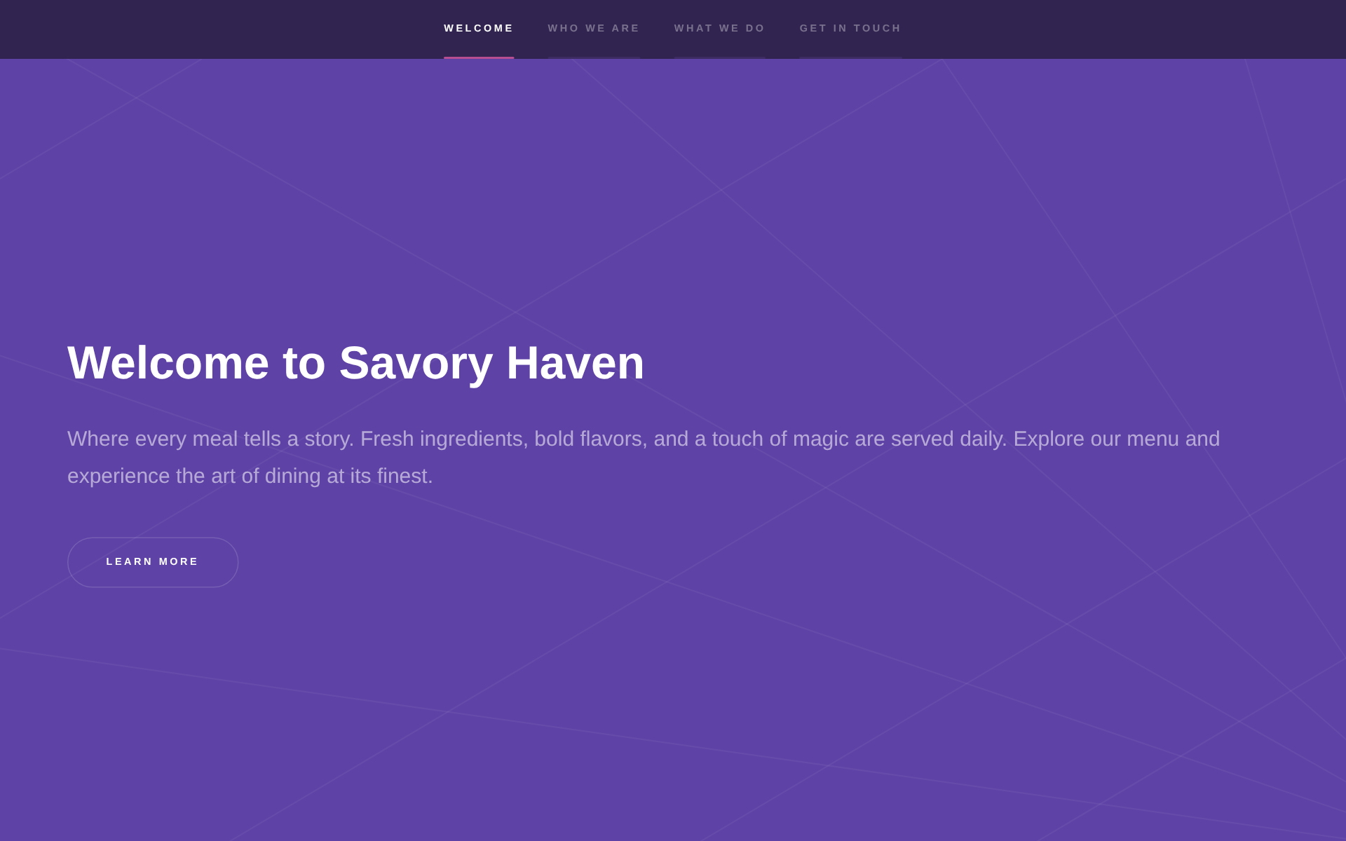 Screenshot of Savory Haven